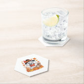 プードル感謝祭ドリンクコーヒー紅葉ポンプ ペーパーコースター (インサイチュ)