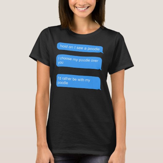 プードル所有者のためのプードル Tシャツ (正面)