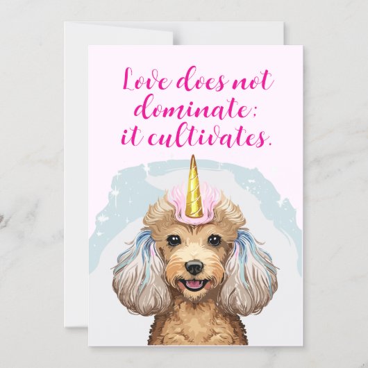 プードル招待状 マグネット招待状 (正面)