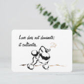 プードル招待状 招待状 (スタンド正面)