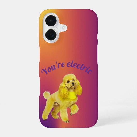 プードル携帯ケース iPhone 16ケース (裏面)