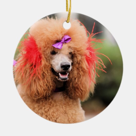 プードル日2010 #1 セラミックオーナメント (正面)