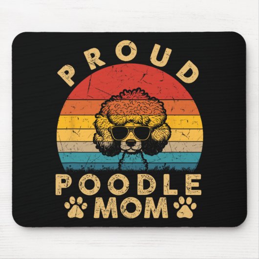 プードル母のギフト私は私の犬を愛する母ママ母ママda マウスパッド (正面)