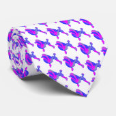 プードル犬かわいいピンクのシルエット白い首 ネクタイ (ロール)