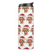 プードル犬がクリスマススターを育てる タンブラー (回転左)