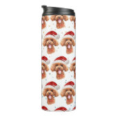 プードル犬がクリスマススターを育てる タンブラー (回転右)