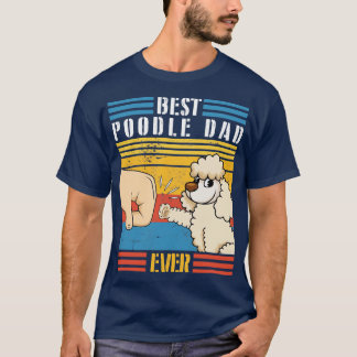 プードル犬とパパ手から手にプードル最高ののパパ Tシャツ