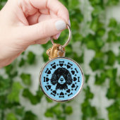 プードル犬のオーナー キーホルダー (手)