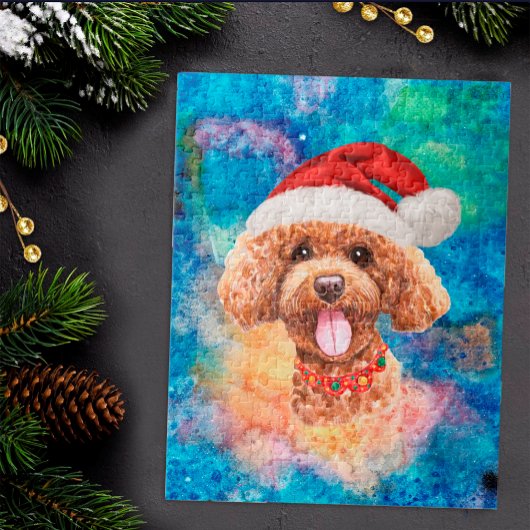 プードル犬のクリスマス ジグソーパズル