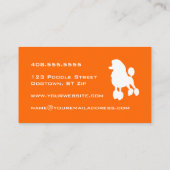 プードル犬のトリマーの名刺 名刺 (裏面)