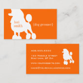 プードル犬のトリマーの名刺 名刺 (正面/裏面)