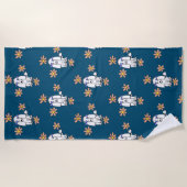 プードル犬のビーチタオル ビーチタオル (正面)