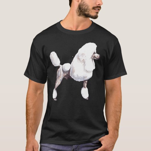 プードル犬の品種ショースタックスタンド Tシャツ (正面)