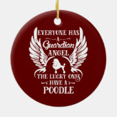プードル犬の守護天使 セラミックオーナメント (裏面)