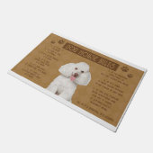 プードル犬の家の規もし則、壊れている、それはあなたの ドアマット (アングル)