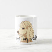 プードル犬の愛犬ペット犬の足 コーヒーマグカップ (中央)
