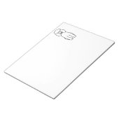 プードル犬の漫画 ノートパッド (アングル)