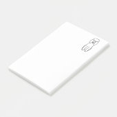 プードル犬の漫画 ポストイット (アングル)