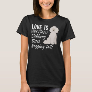 プードル犬のTシャツかわいいIの愛私の犬の恋人のギフト Tシャツ