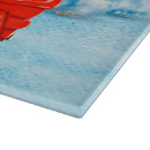 プードル犬クリスマスデリバリートラックスノー カッティングボード (角)