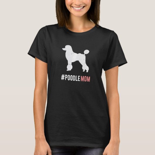 プードル犬ママ女性用プードル犬 Tシャツ (正面)