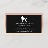 プードル犬 | グルーミング名刺 名刺 (裏面)