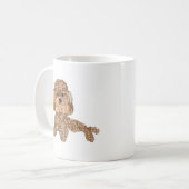 プードル犬 コーヒーマグカップ (正面左)