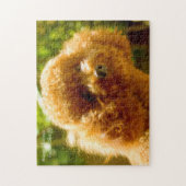 プードル犬。 ジグソーパズル (縦)