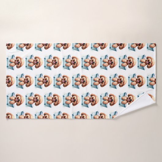 プードル犬 バスタオル (バスタオル)