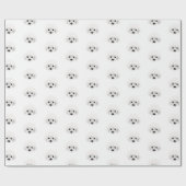 プードル犬_パターン ラッピングペーパー (フラット)