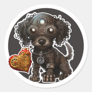 プードル犬 ラウンドシール