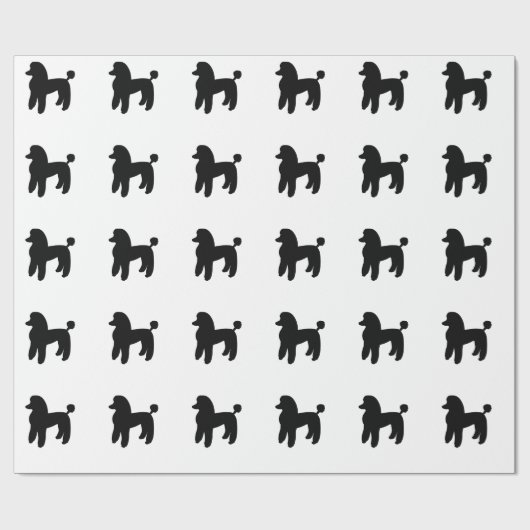 プードル犬 ラッピングペーパー (フラット)