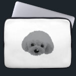 プードル犬（灰色） ラップトップスリーブ<br><div class="desc">かわいい子犬プードル</div>