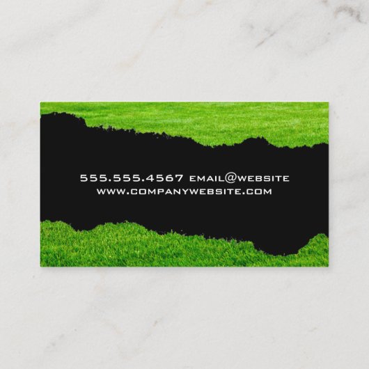 プードル犬 | Grassの引き裂き効果 名刺 (裏面)