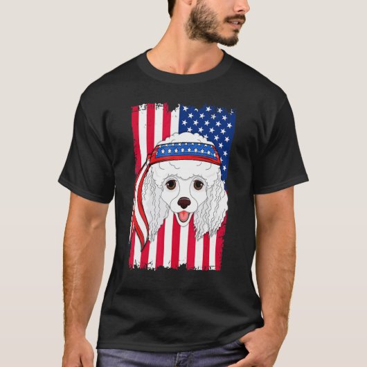 プードル犬 Tシャツ (正面)