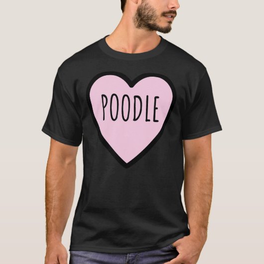 プードル犬 Tシャツ (正面)
