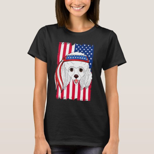 プードル犬 Tシャツ (正面)