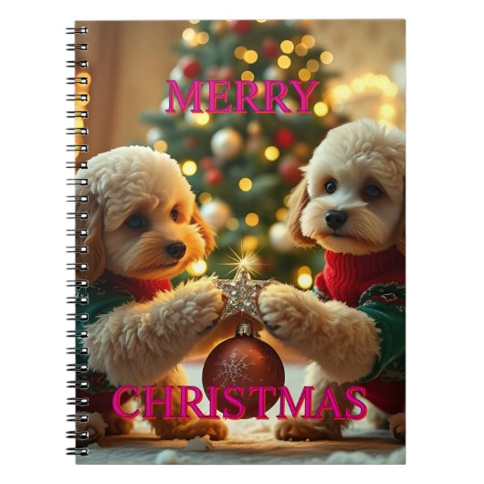 プードル祝の二つのクリスマス ノートブック (正面)