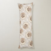 プードル絵を描のおもちゃアプリコットクリームオリジナルドッグアート ボディピロー (裏面 (縦))