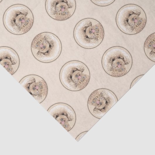 プードル絵を描のおもちゃアプリコットクリームオリジナルドッグアート 薄葉紙 (詳細)