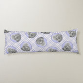 プードル絵を描のミニチュアトイシルバーグレードッグアート ボディピロー (裏面)