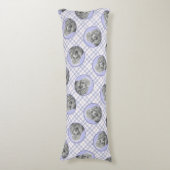 プードル絵を描のミニチュアトイシルバーグレードッグアート ボディピロー (正面縦)