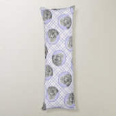 プードル絵を描のミニチュアトイシルバーグレードッグアート ボディピロー (裏面 (縦))