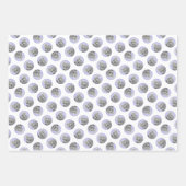 プードル絵を描のミニチュアトイシルバーグレードッグアート ラッピングペーパーシート (正面2)