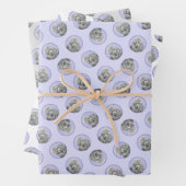 プードル絵を描のミニチュアトイシルバーグレードッグアート ラッピングペーパーシート (インサイチュ)