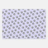 プードル絵を描のミニチュアトイシルバーグレードッグアート ラッピングペーパーシート (正面)