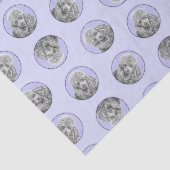 プードル絵を描のミニチュアトイシルバーグレードッグアート 薄葉紙 (詳細)