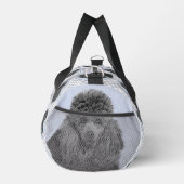 プードル絵を描のミニチュアトイブラックペットドッグアート ダッフルバッグ (右)