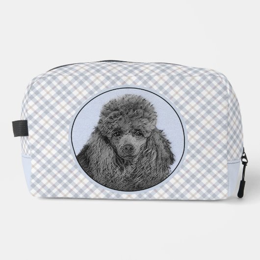 プードル絵を描のミニチュアトイブラックペットドッグアート ドップキット (正面)