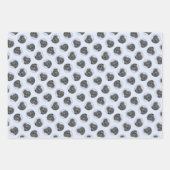 プードル絵を描のミニチュアトイブラックペットドッグアート ラッピングペーパーシート (正面)